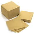 thumbnail image 4 of Singular Cocktail Napkins - 100 Disposable Square Beverage Napkins - Size 4.00" x 4.00" - Gold, 4 of 5