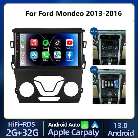 Gsuatey Android 13 Car Stereo Radio for Ford Fusion Mondeo 2013-2016,Wireless CarPlay Android Auto Head Unit Built-in DSP Bluetooth WiFi SWC Mirror Link Car Navigation