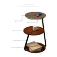 thumbnail image 2 of Glownest Bedside Table with LED Light, Wireless Charging, Walnut Wood, Touch Switch, Modern Nightstand for Bedroom, 2 of 5