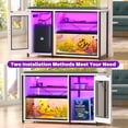 thumbnail image 7 of Homieasy Heavy Duty 55-75 Gallon Aquarium Stand with Power Outlets, LED Light & Storage Cabinet - Reversible Metal Fish Tank Stand, 880LBS Capacity,White, 7 of 7