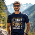 thumbnail image 3 of Kings Are Born on February 20 T-Shirt, Vintage Birthday Shirt for Men, Perfect Gift for February Birthday, 3 of 4