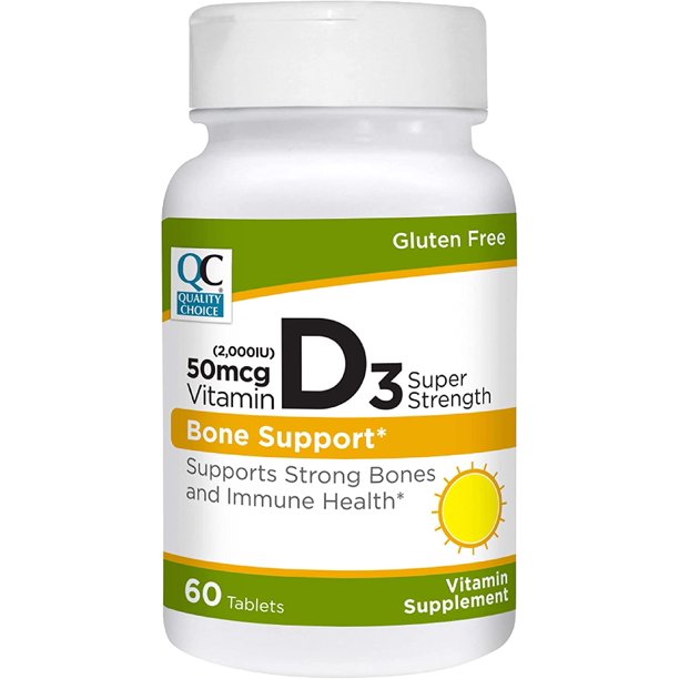 Vitamin D3 50 mcg Tablets 60 ct
