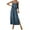 Blue jumpsuits for women, variant on Usmixi Jumpsuits for Women Beach Fashion Ruffle Layer Slit Elastic Waist Spaghetti Strap Long Jumpsuits Overalls Summer Formal Solid Round Neck Sleeveless Maxi Rompers Pink m