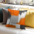 thumbnail image 7 of Orange And Grey Abstract Art Artwork Pillow Covers,Orange And Grey Abstract Art Artwork Throw Pillow Covers 20"×20" ,Living Room Sofa Couch Pillow Covers,Decorative Pillow Covers, 7 of 7