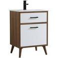 thumbnail image 3 of 24 inch bathroom vanity in matte white, 3 of 16