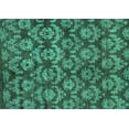 thumbnail image 1 of Ahgly Company Machine Washable Indoor Rectangle Abstract Turquoise Blue Modern Area Rugs, 5' x 8', 1 of 4