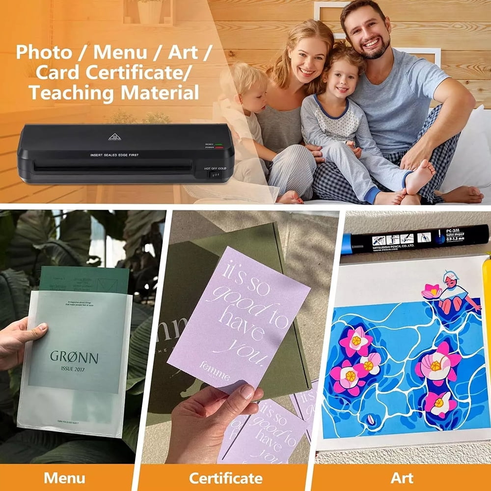 A4 Laminator Machine, Thermal Laminator Machine with 50 Laminating Sheets NEW