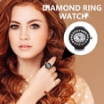 thumbnail image 3 of MasteelfCA 1pc Rhinestone Decorative Watch Ring Fashion Ring Watch Fashion Jewelry Ring, 3 of 8