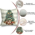 thumbnail image 3 of Christmas Decorations Christmas Pillow Covers 18x18 Inches Set of 4 Farmhouse Stripe Gray and White Throw Pillow Case Winter Holiday Christmas Decor Home Sofa Couch Cushion Indoor Decorations, 3 of 6