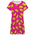 thumbnail image 3 of Tacos Rosados Women's Dress Short Sleeve Summer Sundress Summer Women Clothes, 3 of 7