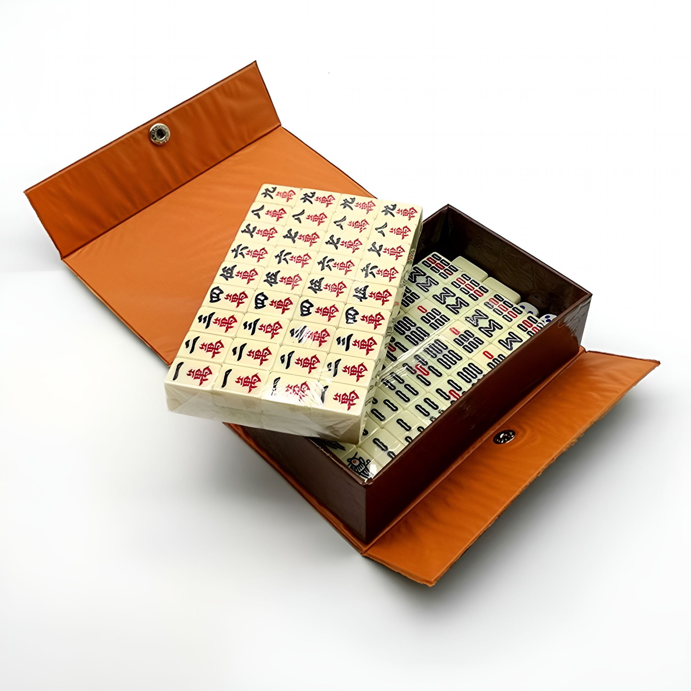BESTSKY Portable Mahjong Set - 1 Set Party Game for Family and Friends, Travel Friendly, and Lightweight