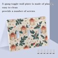 thumbnail image 3 of Yayeee Toggle Light Switch Wall Plate 2-Gang 4.56"x4.48" Decorative Outlet Cover, Orange Christmas Gift Pattern, 3 of 7