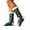 Green_A, variant on SYMOID Mens Christmas Soccer Crew Socks Novelty Green Holiday Socks for Men, Breathable Cotton Cozy Socks