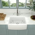 thumbnail image 4 of Logmey 24inch Apron Front White Kitchen Sink Single Bowl Ceramic Farmhouse Sinks, 4 of 7