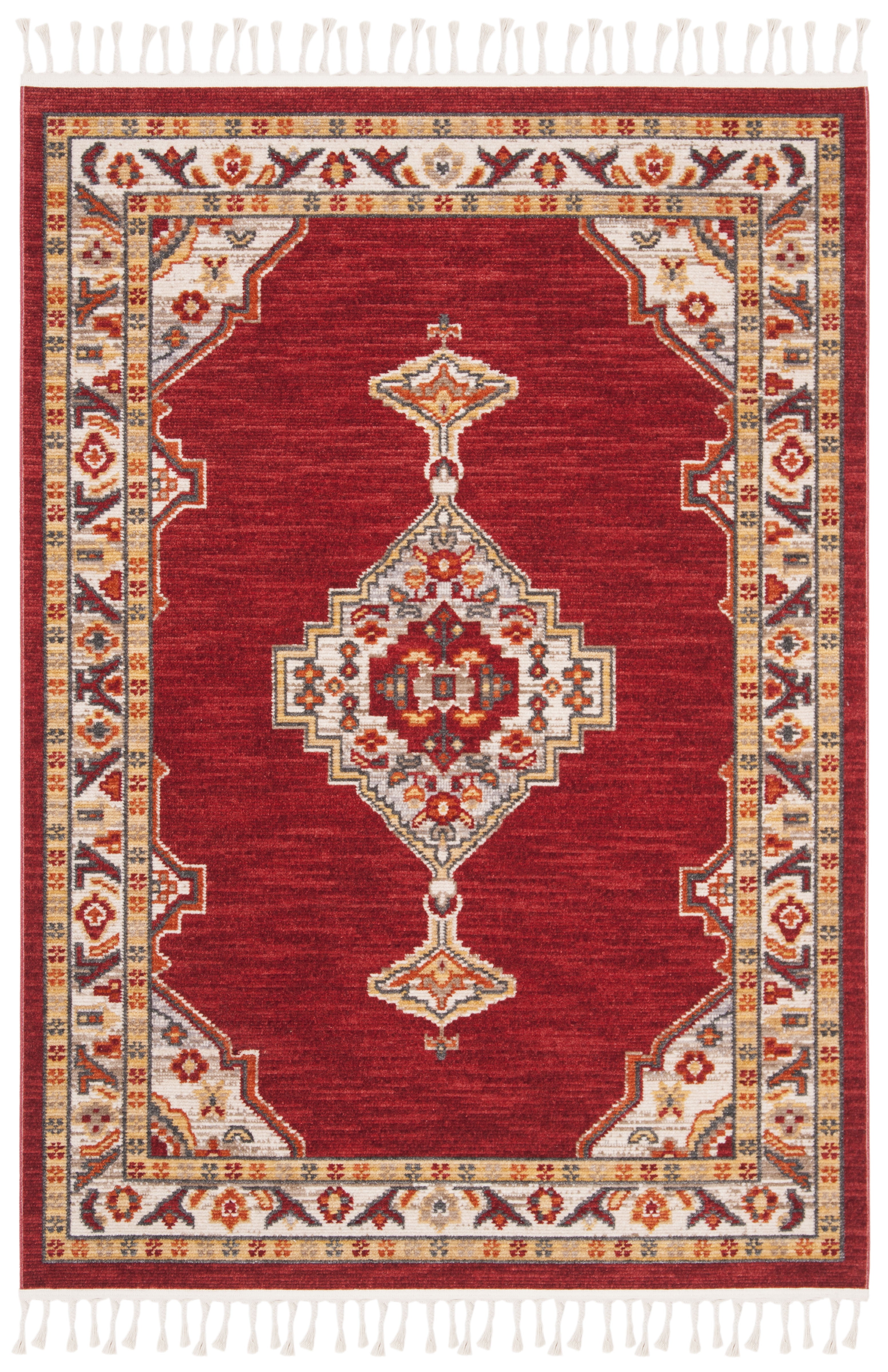 Safavieh Farmhouse Arline Southwestern Area Rug, Creme/Red, 3' x 5'