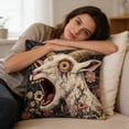 thumbnail image 7 of 18x18 Pillow Cover,Screaming Goat Plush, Funny Animal Throw Pillow with Soft Design,Decorative Pillowcase with Material, Home Decor Accent,Cushion Cover for Bed Couch Chair Bedroom Living Room(A), 7 of 7