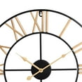 thumbnail image 2 of Baxton Studio Auden Modern Industrial Two-Tone Black and Gold Metal Wall Clock, 2 of 4