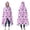 Pink Butterfly Purple, variant on Wearable Blanket,White Background Butterfly Pattern Hooded Wearable Flannel Blanket for Adults & Teens,Winter Poncho Shawl Wrap Cape Cozy Anti-Pill,50"x60"