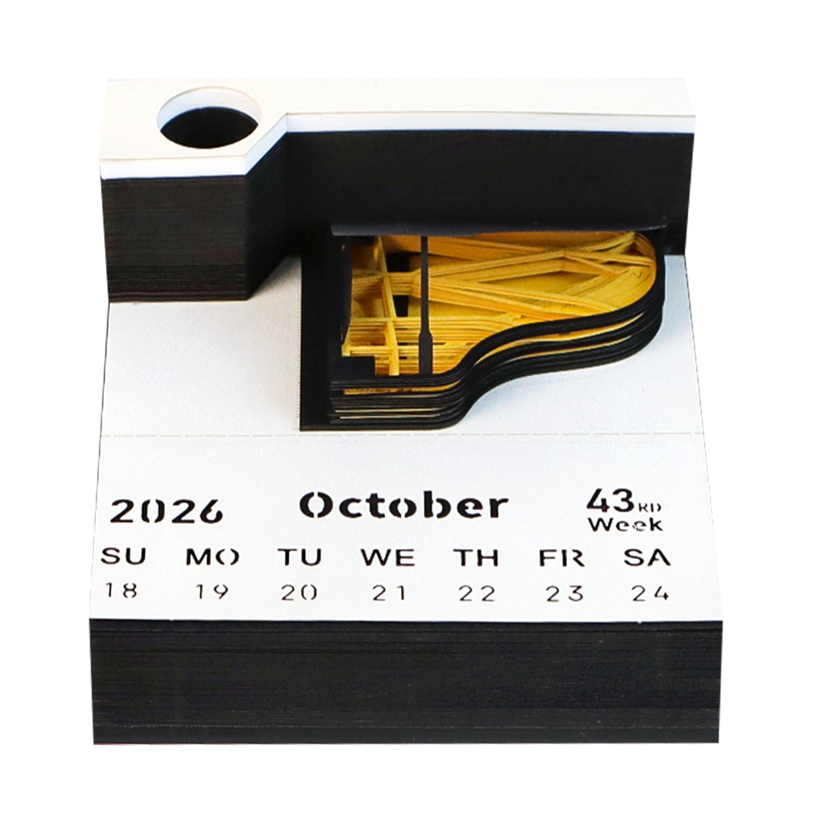 Elegant Piano Note Pad With Weekly Planner Artistic Desk Planner Specialty Paper