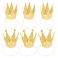 thumbnail image 4 of FELTECHELECTR 6 coronas de cumpleaños con purpurina, sombreros de fiesta, coronas de príncipe para niños y adultos, decoraciones de fiesta (doradas), 4 of 7