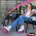 thumbnail image 2 of CHICAGO Skates Patines de cuatro ruedas blancos premium para mujeres principiantes Diseño clásico ajustable de caña alta para patines de interior o exterior y Roller Derby, 2 of 5