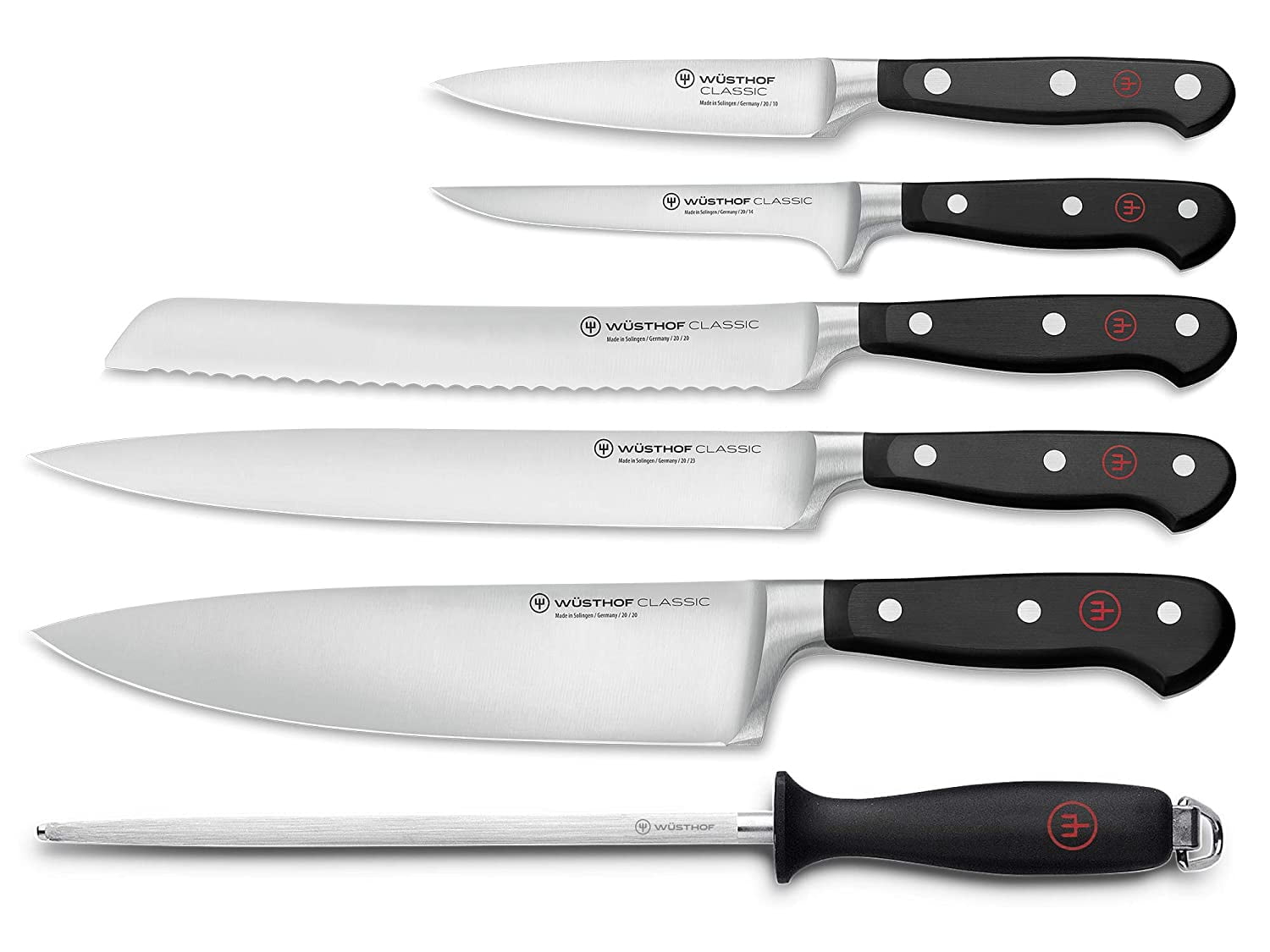 Wusthof Stainless Steel 6 Piece Steak Knife Set - KnifeCenter - 1129510601  - Discontinued