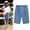 Blue, variant on Patlollav Pants for Womens,Women's Summer Solid Five Points Large Size Cotton Linen Pants Casual Pants