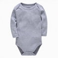 thumbnail image 2 of zuwimk Baby Girls Boys Bodysuit Super Soft Cotton Romper Snaps, breathable, one-piece, long & short sleeve, easy-diaper-change(9-12 Months,Grey), 2 of 7