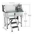 thumbnail image 3 of VEVOR Stainless Steel Dog Washing Station,34 inch Pet Grooming Tub w/ Storage Stairs,Faucet & Showerhead & Soap Holder Dog Bathtub(Left Door), 3 of 9