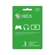Angle View: Xbox Live 3-Month Gold Membership Card
