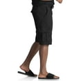 thumbnail image 3 of Society of One by DXL Men's Big & Tall Distressed Cargo Shorts, Black, 58 Waist, 3 of 6