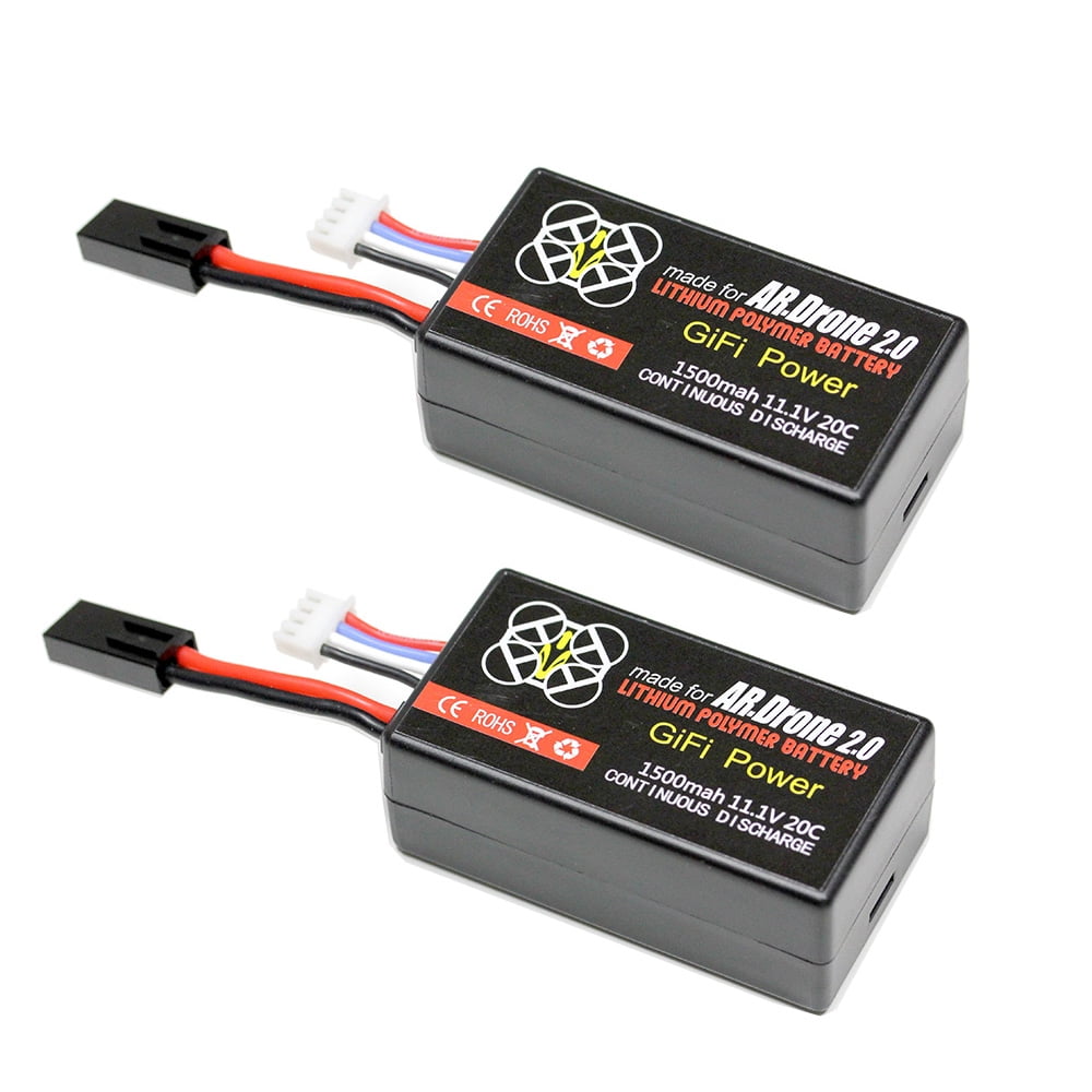 vhbw Batterie Compatible avec Parrot AR.Drone 2,0, 2.0 Elite Edition Drone  (2150mAh, 11,1V, Li-polymère)