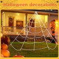 thumbnail image 4 of QLUEWX Halloween Spider Web Decorations, 7m Black Triangular Spider Web, Stretchable Cobweb Prop for Indoor Outdoor Yard Porch Haunted House Halloween Party Decor, 4 of 5