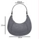 thumbnail image 4 of Bolso de axila para mujer Bolso de mano de media luna con cremallera para dama gris Ndcxsfigh Para Estrenar, 4 of 4