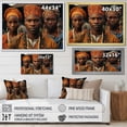 thumbnail image 4 of Designart "Tribes Yoruba African Nigeria II" African Tribes Floater Framed Canvas Wall Art, 4 of 7