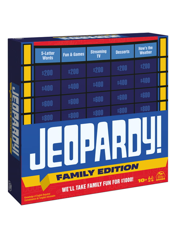 Jeopardy! New & Improved Family Edition Board Trivia Game, for Kids Ages 10 and up