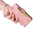 thumbnail image 4 of Allytech Case for iPhone 14 Pro 6.1",Leather Wallet Folding Case Kickstand and Detachable Strap Cash Pocket Credit Card Slots Magnetic Closure Compatible with iPhone 14 Pro,Pink, 4 of 8