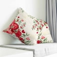 thumbnail image 3 of Valentines Love Heart Pillow Covers 16x16 Inch Decorative Throw Pillow Cover, Red Eucalyptus Botanical Retro Sofa Pillowcases Accent Cushion Case Home Decor Bedroom Living Room, 3 of 6