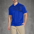 thumbnail image 2 of WRKEKC Mens Short Sleeve Button Down Shirts Geometric Print Short Sleeve Button Lapel Top Modern Graphic Smart Casual Style, 2 of 5