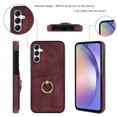thumbnail image 5 of Fit for Samsung Galaxy S24 Plus Case Card Pocket 360° Rotatable Ring Holder Kickstand, Shockproof Drop Resistant PU Leather Soft TPU Back Protective Phone Case For Samsung Galaxy S24 Plus, Winered, 5 of 9