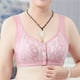 thumbnail image 3 of Gibobby Brasier con Cierre Frontal Push Up Ropa interior de mujer Hebilla frontal Ropa interior bordada Sujetador dee algodón recogido sin sujetador de anillo de(Rosa,42), 3 of 5