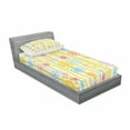 thumbnail image 3 of Floral Bedding Set with Sheet & Covers, Vertical Lines with Colorful Cartoon Style Flowers and Dots Kids Girls Fun Children, Printed Bedroom Decor 2 Shams, 4 Sizes, Multicolor, by Ambesonne, 3 of 3