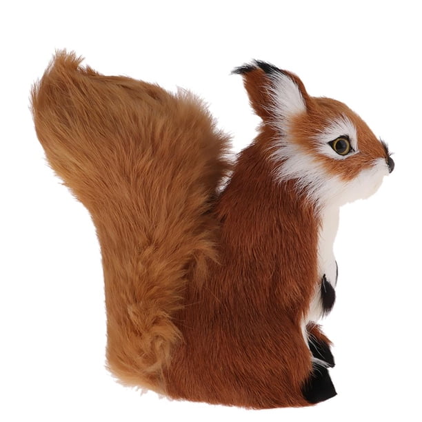 Decoración de modelo de estatuil animal de ardil artificial de plástico CUTICAT Juguete para mascotas ardilla