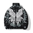 thumbnail image 4 of Chaleco cálido de invierno, abrigos, chaquetas frías para hombres, ropa holgada de algodón, ropa de calle Harajuku, abrigo para hombres, chaqueta con estampado de mariposas para hombres, 4 of 5