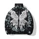 thumbnail image 3 of Chaleco cálido de invierno, abrigos, chaquetas frías para hombres, ropa holgada de algodón, ropa de calle Harajuku, abrigo para hombres, chaqueta con estampado de mariposas para hombres, 3 of 4