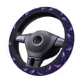 thumbnail image 2 of Logiee Eggplant Print Breathable Elastic Steering Wheel Cover, Non-Slip Stretch Steering Wheel Protector,Universal 15 Inch Fit Auto, Suvs, Truck, 2 of 6