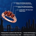 thumbnail image 2 of Gem Stone King 18K Rose Gold Plated Silver Red Garnet Filigree Style 3 Stone Ring for Women (2.64 Cttw, Oval 8X6MM and 6X4MM) (Size 9), 2 of 6