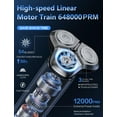 thumbnail image 3 of Electric Razor for Men - Men's Electric Shaver, 3-Blade Rotary Shaving System, Touch Switch, Type-C Fast Charging, LED Display, Travel Lock, 90+ Minutes Run Time, 3 of 7