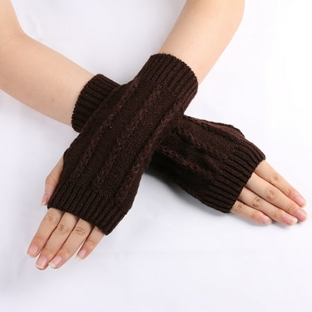 

【JCXAGR】 Women s Anutumn And Winter Half-Finger Multicolor Gloves