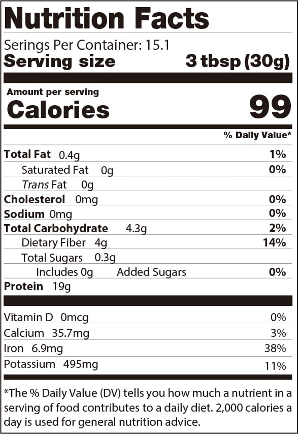 Organic Pumpkin Seed Protein Powder 1 Pound, 19 Grams Organic Plant Based Protein Powder Without Artificial Sweeteners, Non-GMO, Vegan, Gluten Free